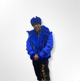 Mens Royal Blue Shearling without hood