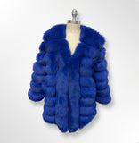 Royal Blue Fox Three Quarter Length