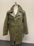 Mens yellow Leather peacoat