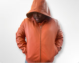 Leather Hoodie Men’s